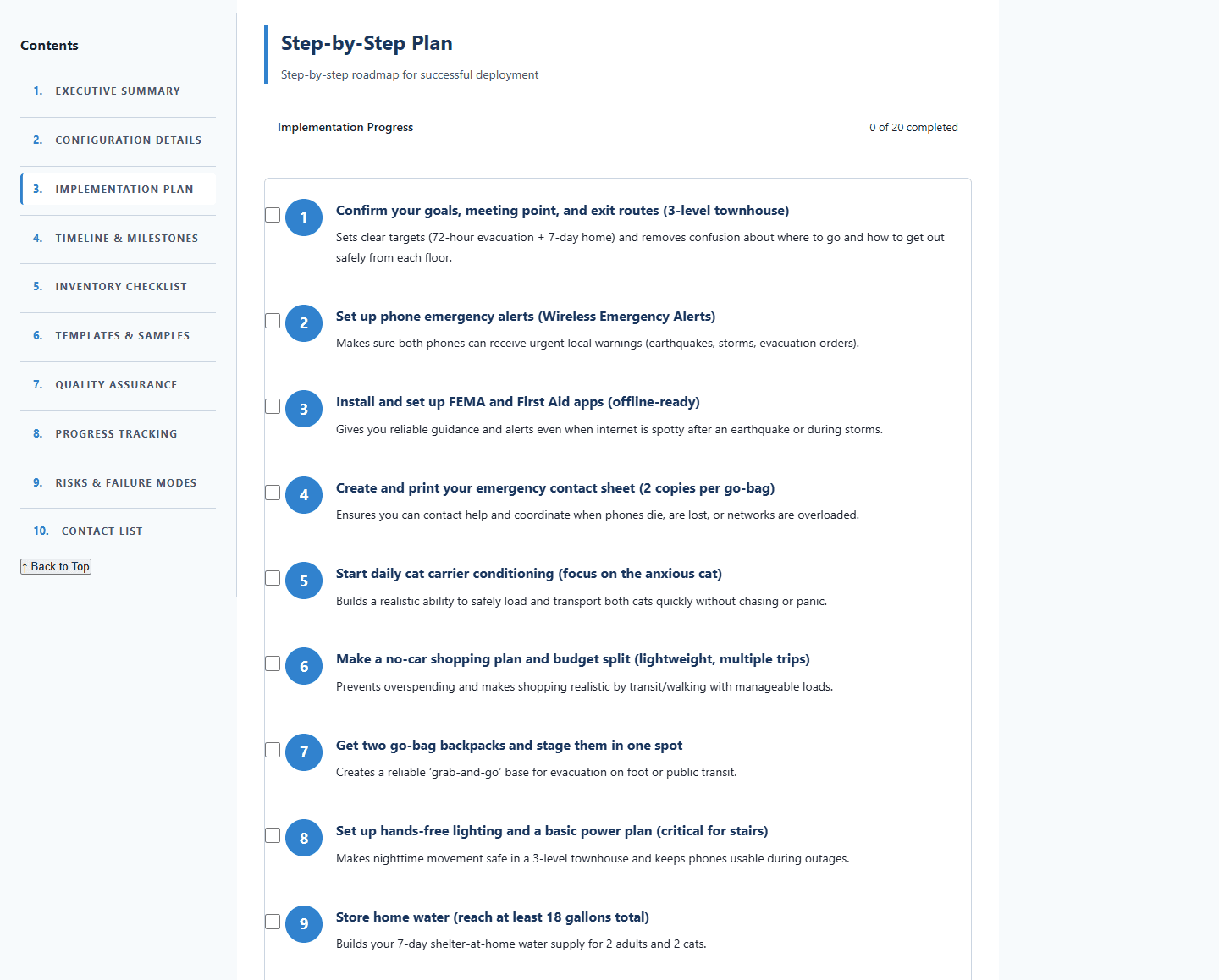 Detailed blueprint section with specific guidance