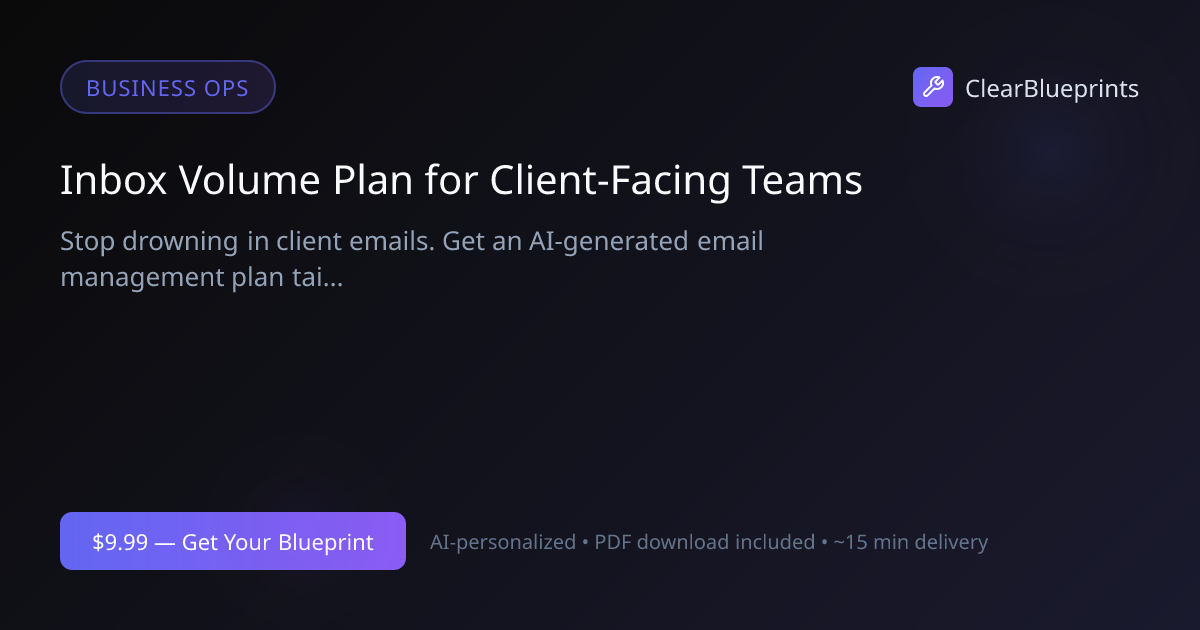 Business Email Management Plan | ClearBlueprints