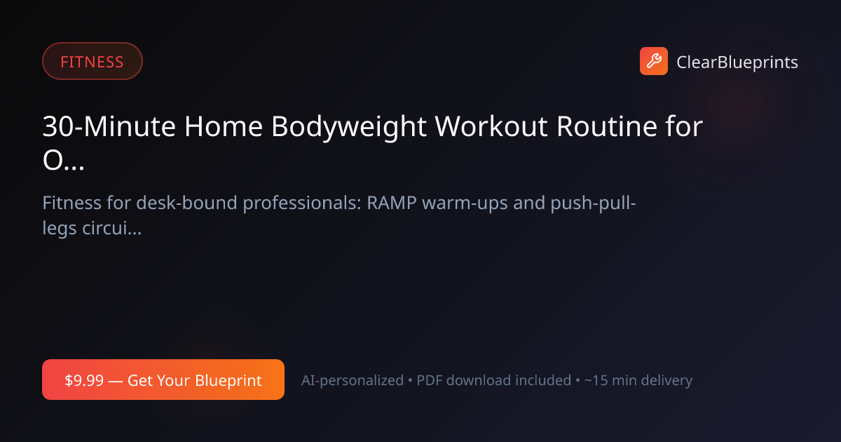 Morning Workout Routine (Before Work) | Clear Blueprints