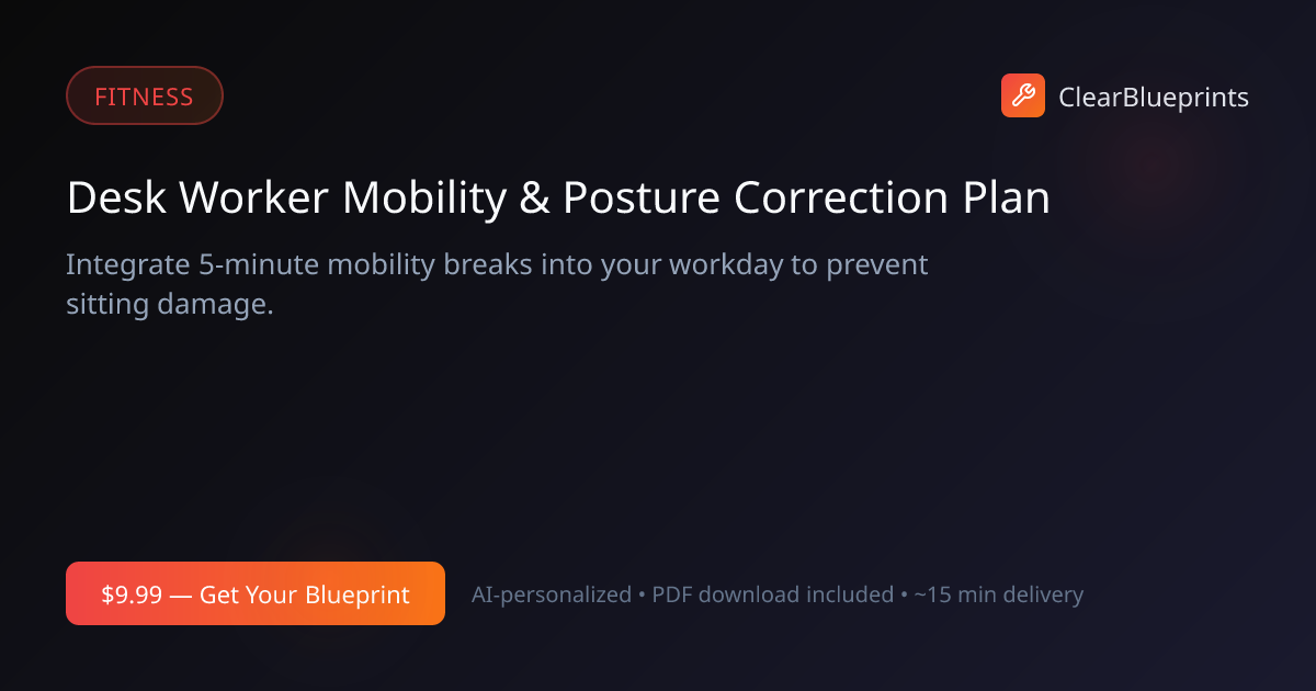 Office Worker Movement Plan — Desk Break Exercises | Clea...