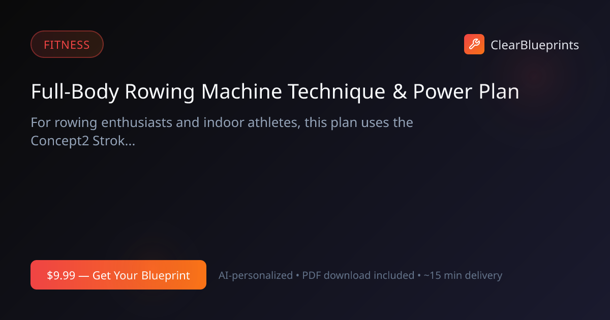 Rowing Machine Workout Plan — Erg Training Program | Clea...