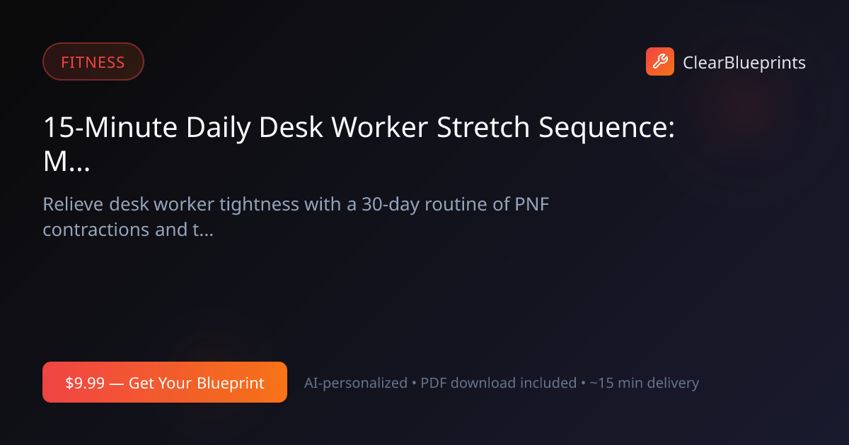 Daily Stretching Routine Plan (15 Minutes) | Clear Bluepr...