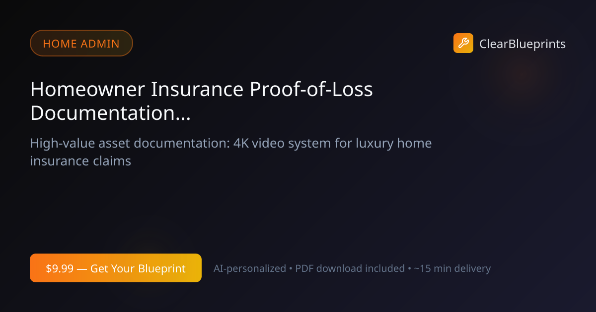 Home Inventory for Insurance Claims | Clear Blueprints
