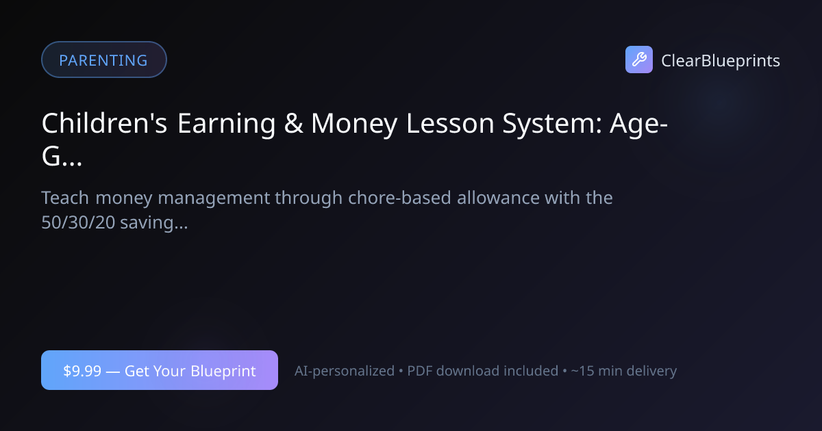 Kids Allowance System: Financial Lessons Through Chore Ch...