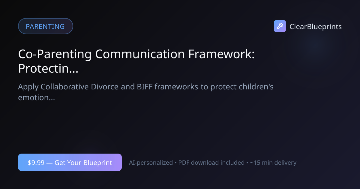 Parenting Through Divorce Guide | ClearBlueprints