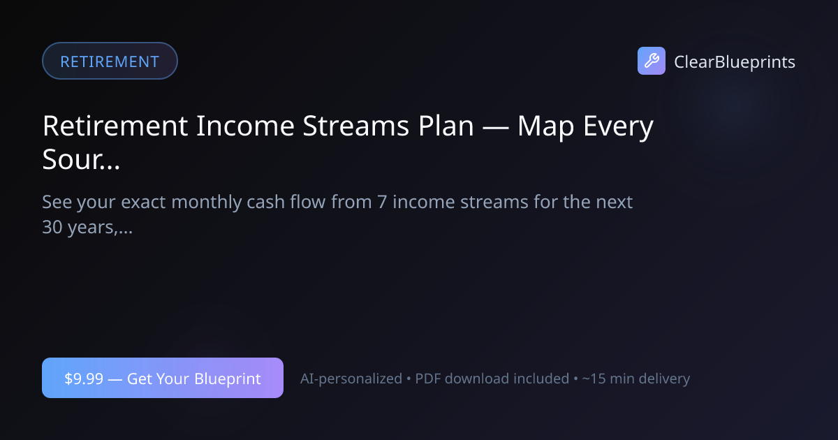 Retirement Income Streams Plan — Map Every Source of...