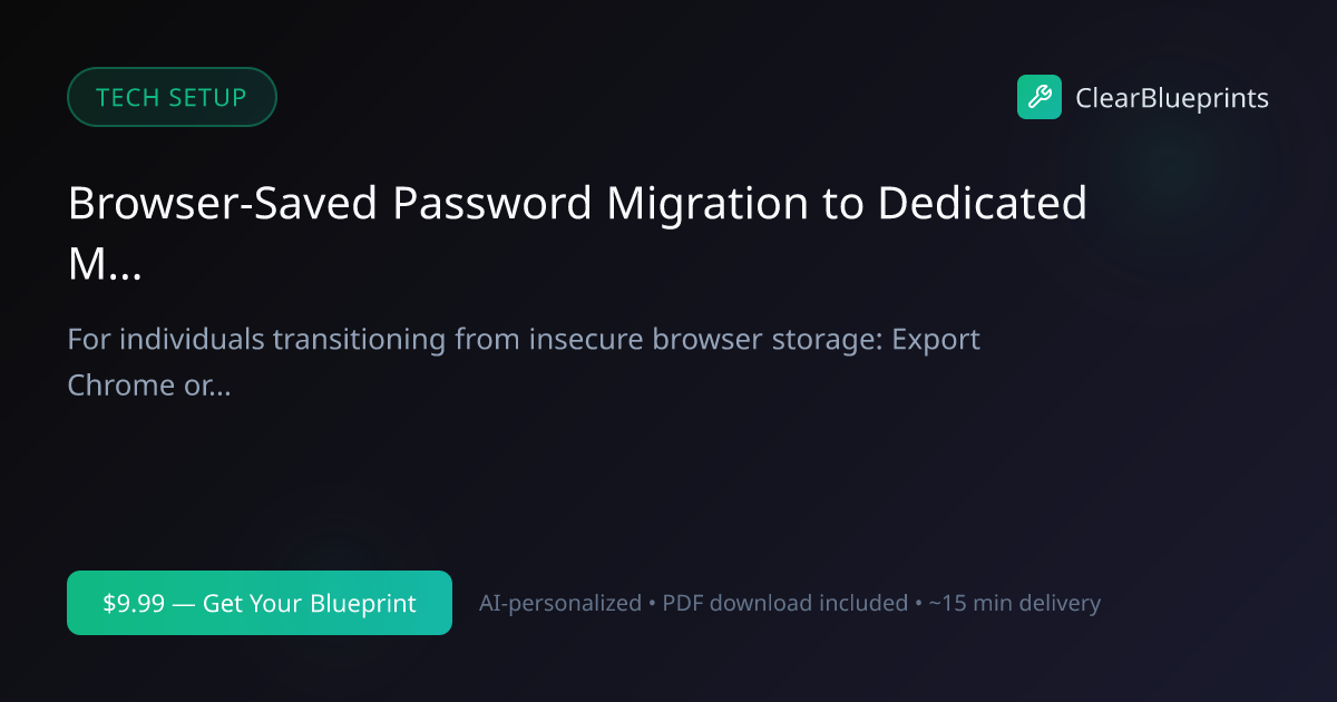 Password Manager Setup Guide — 2FA | ClearBlueprints